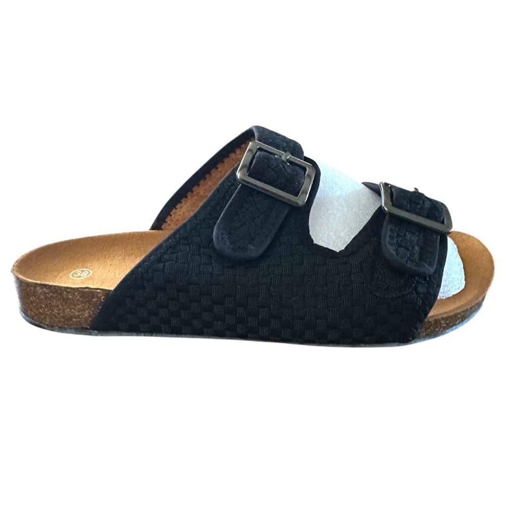 Bernie Mev Sunset SZ 7 woven-look upper, double adjustable buckles, cork footbed